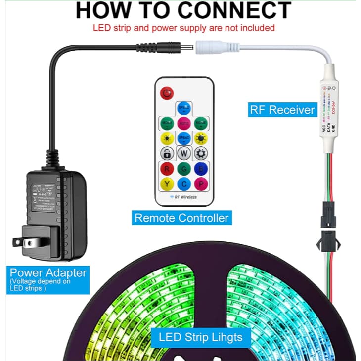 Controller Remote LED Strip RGB Pixel WS2811 WS2812B 366 Mode DC 5-24V 3
