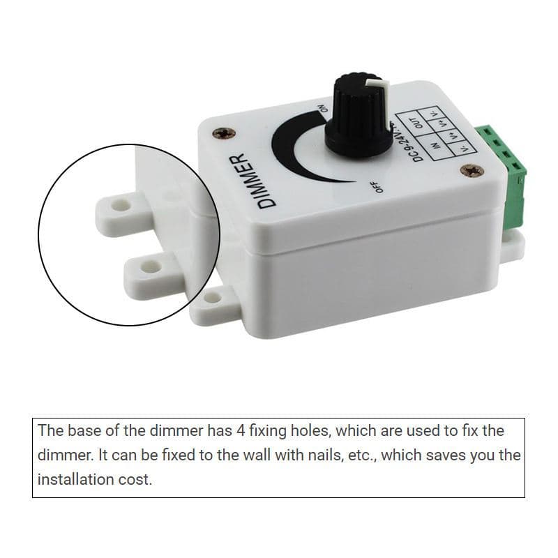 Dimmer LED PWM DC 12-24V 8A Pengatur Terang Redup & Kecepatan Motor DC 5