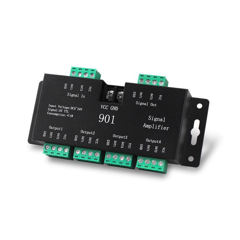 SP901E Signal Amplifier Splitter LED Pixel WS2812B WS2811 WS2813 8 Channel 2