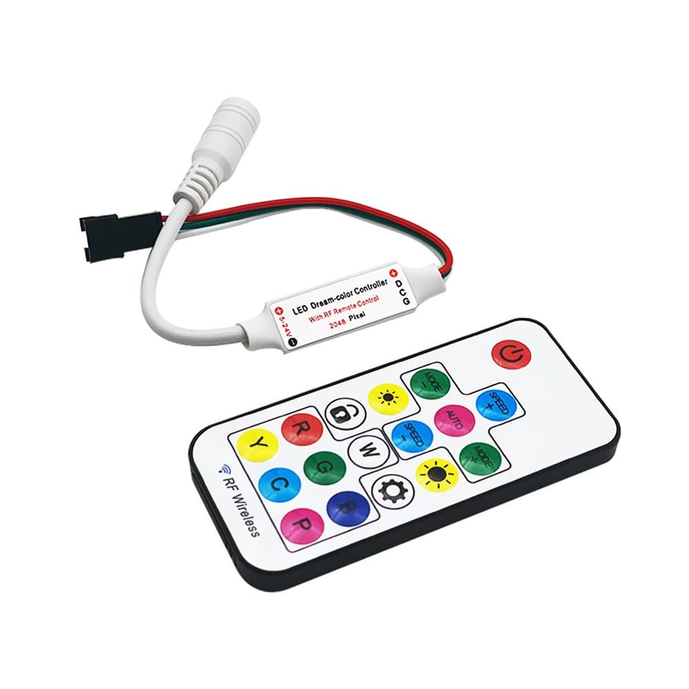 Controller Remote LED Strip RGB Pixel WS2811 WS2812B 366 Mode DC 5-24V 8