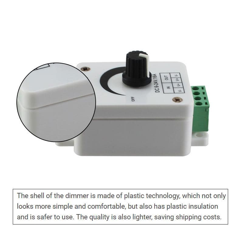 Dimmer LED PWM DC 12-24V 8A Pengatur Terang Redup & Kecepatan Motor DC 3
