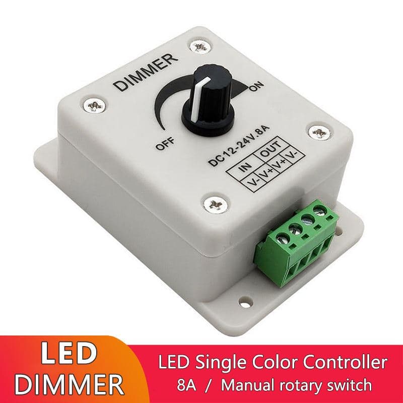 Dimmer LED PWM DC 12-24V 8A Pengatur Terang Redup & Kecepatan Motor DC 8