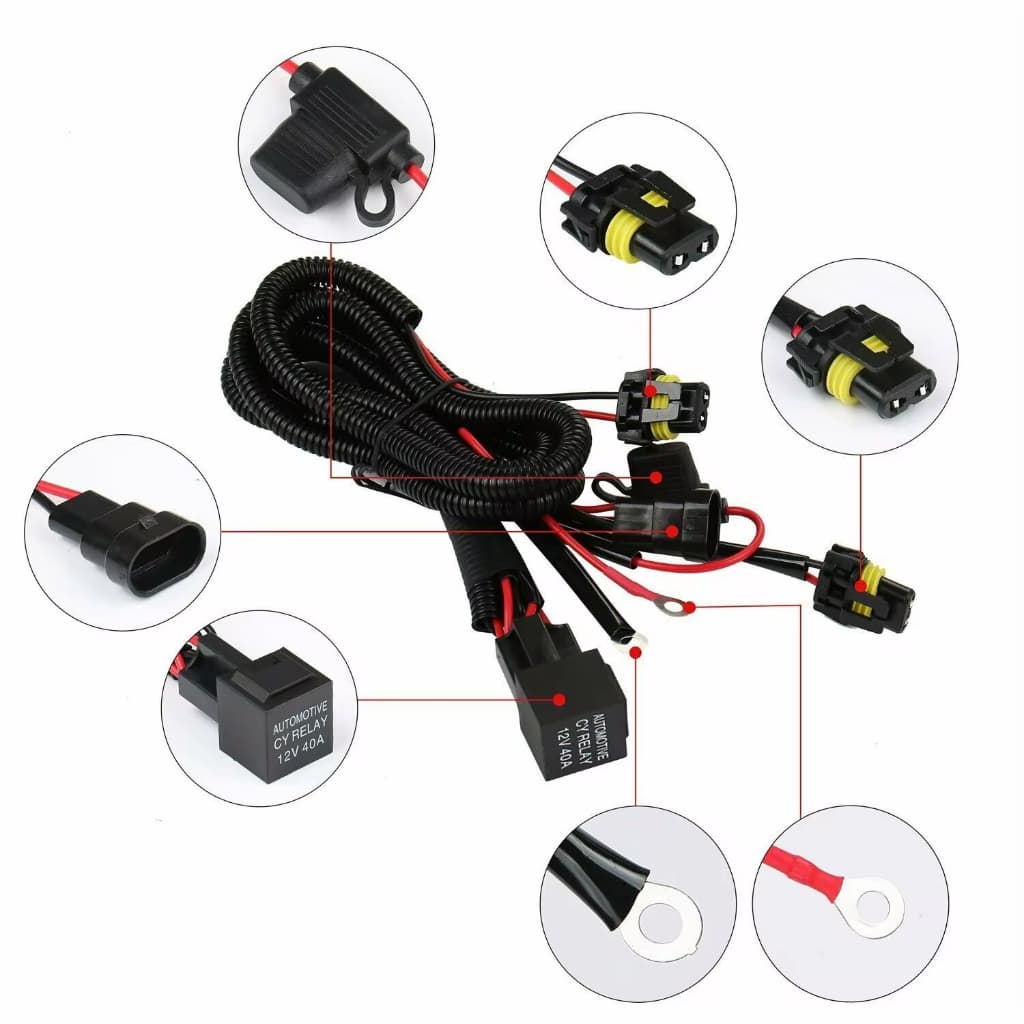 Relay Set Lampu BiLED H4 12V/24V 2 Lampu untuk Motor & Mobil 5