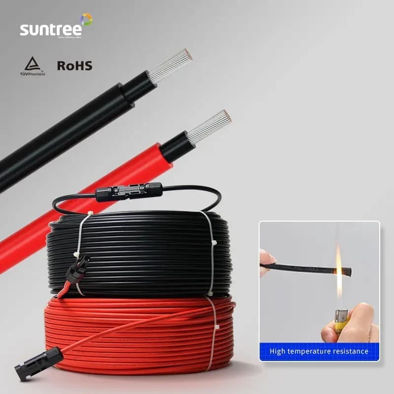 Kabel Solar Panel Suntree PV1-F 2x4 mm² / 2x6 mm² 1000V DC Twin Core 5