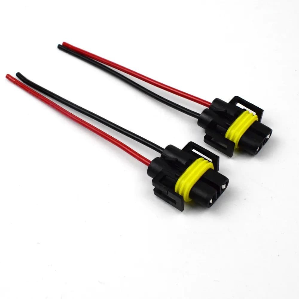 Soket Kabel Foglamp H11 / H8 / H16 Male Female 1 Set Tembaga Murni 3