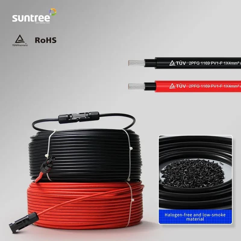 Kabel Solar Panel Suntree PV1-F 2x4 mm² / 2x6 mm² 1000V DC Twin Core 2