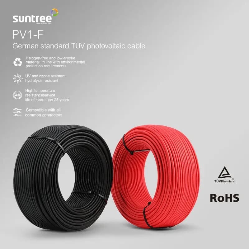 Kabel Solar Panel Suntree PV1-F 2x4 mm² / 2x6 mm² 1000V DC Twin Core 6