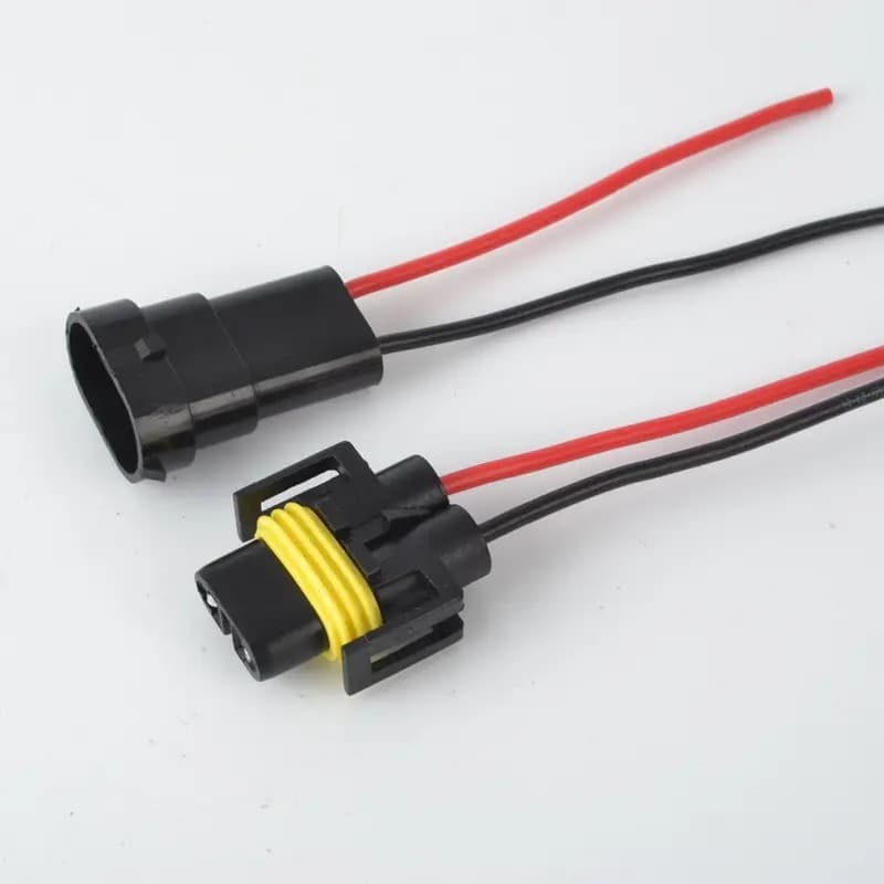 Soket Kabel Foglamp H11 / H8 / H16 Male Female 1 Set Tembaga Murni 7