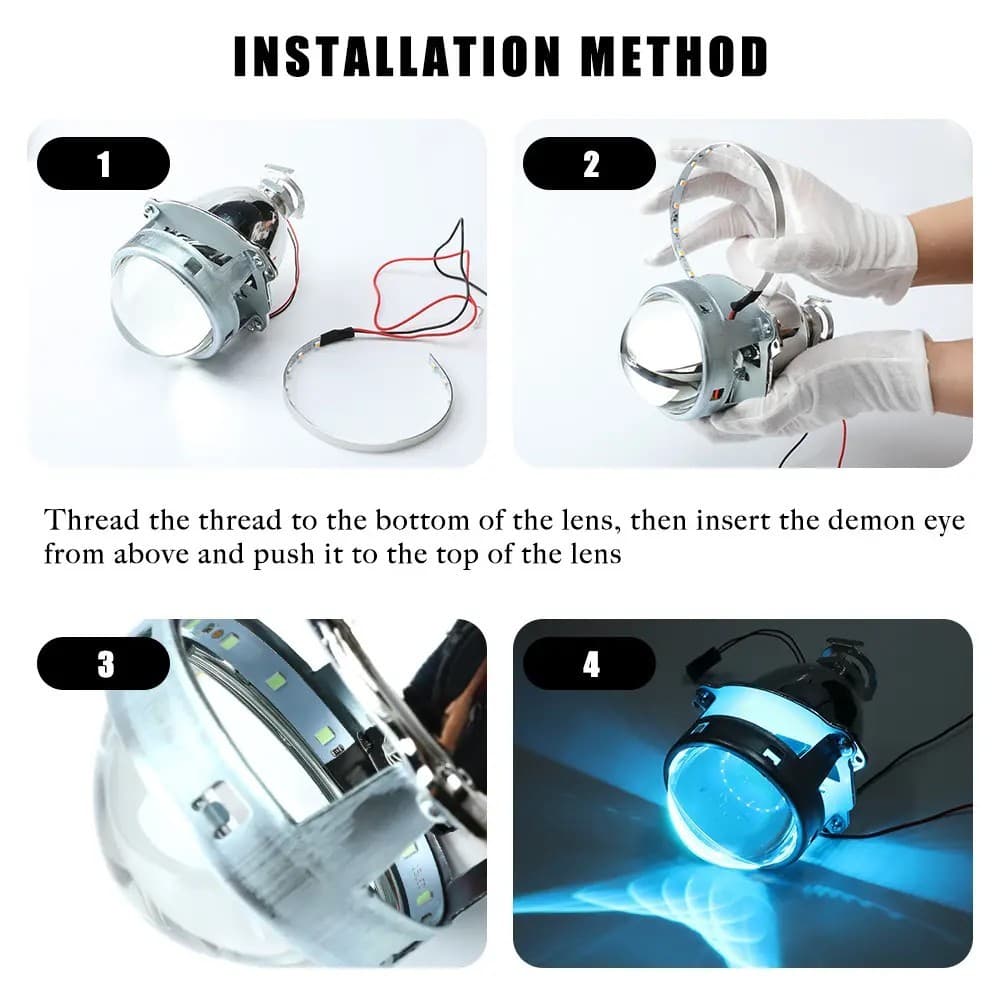 Devil Eyes / Demon Eyes 15 LED untuk Projector BiLED & HID 12V (Per Pcs) 7