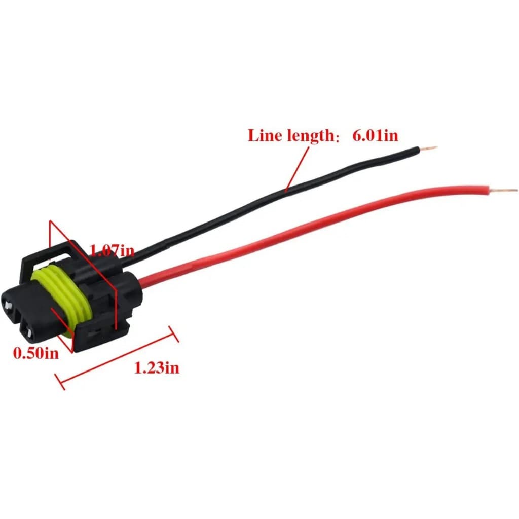 Soket Kabel Foglamp H11 / H8 / H16 Male Female 1 Set Tembaga Murni 2