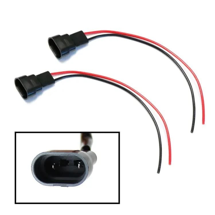 Soket Kabel Foglamp H11 / H8 / H16 Male Female 1 Set Tembaga Murni 6