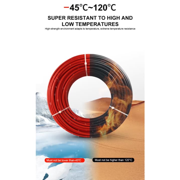 Kabel Solar Panel Suntree PV1-F 2x4 mm² / 2x6 mm² 1000V DC Twin Core 7