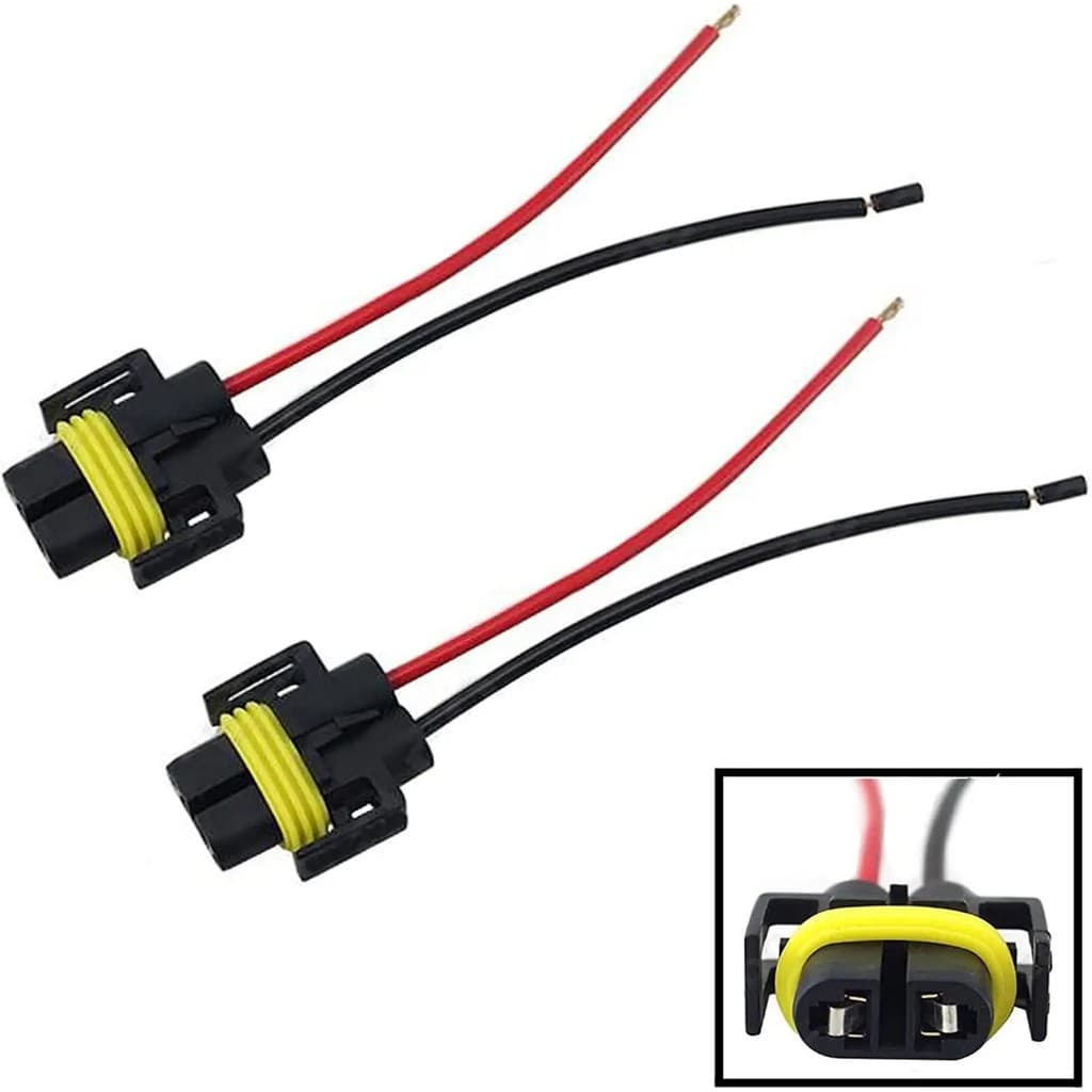 Soket Kabel Foglamp H11 / H8 / H16 Male Female 1 Set Tembaga Murni 4