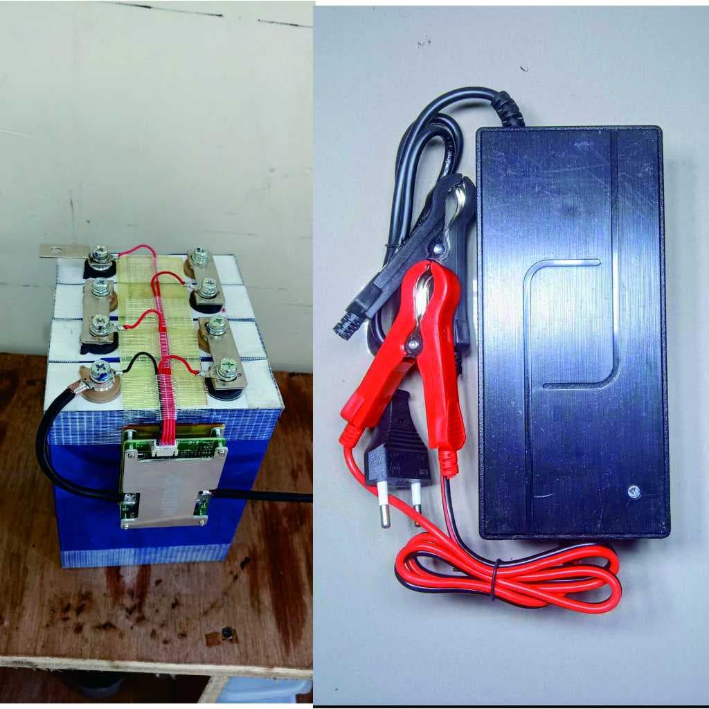 Baterai LiFePO4 12V 100Ah New Cell Grade A + BMS (Opsi Charger & 50Ah) 11