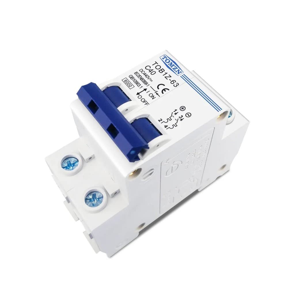 MCB DC TOMZN TOB1Z-63 2P 440V 6kA Kurva C Circuit Breaker (3A-63A) 7