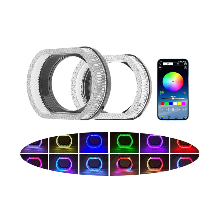 Shroud RGB Akrilik Angel Eyes Crystal Premium 2,5 & 3 Inch Kontrol App 11