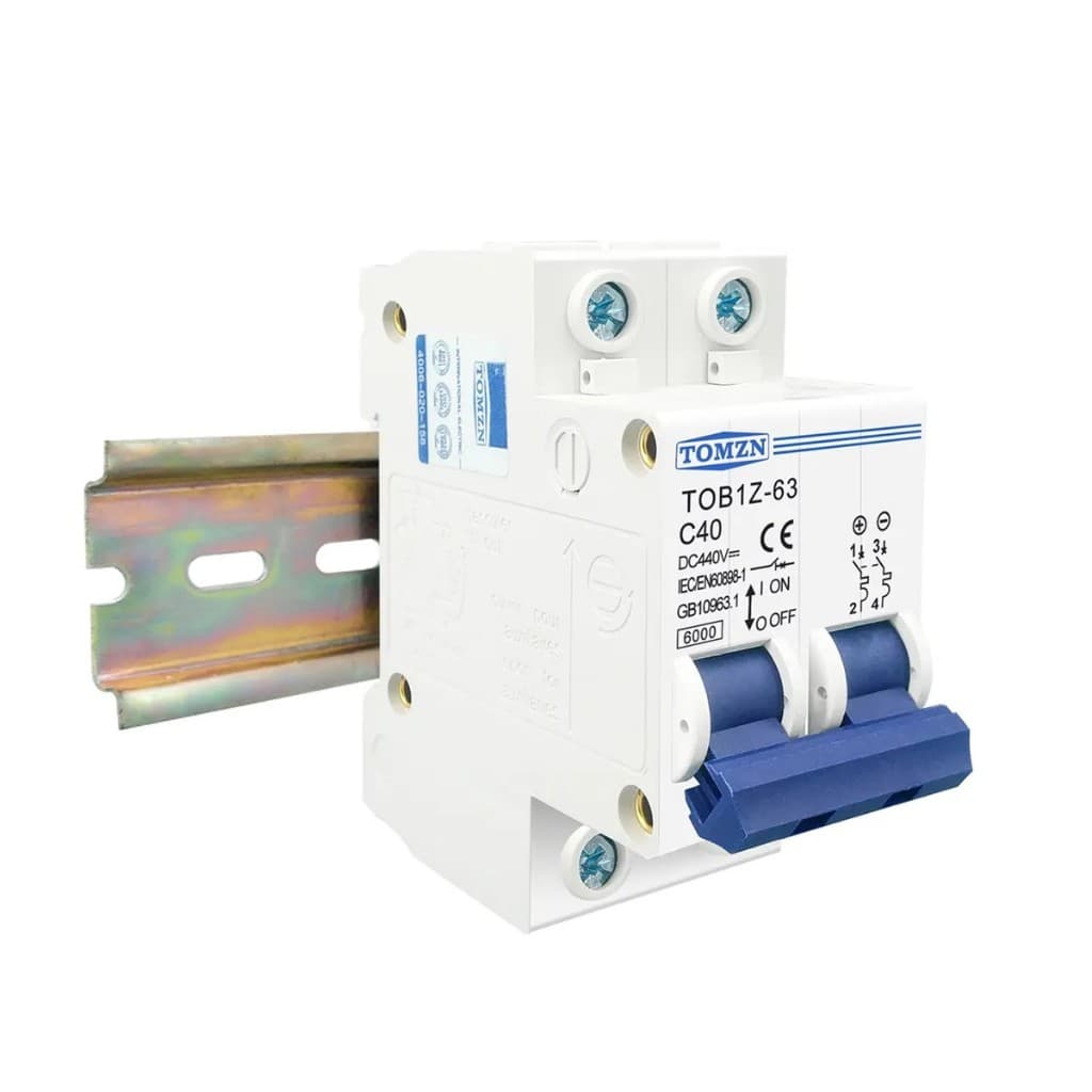 MCB DC TOMZN TOB1Z-63 2P 440V 6kA Kurva C Circuit Breaker (3A-63A) 9