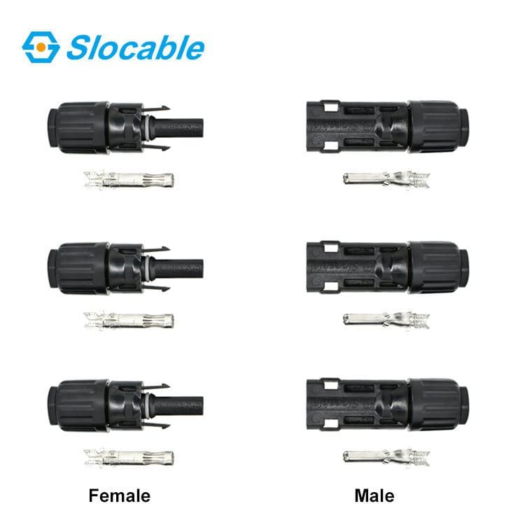 Konektor MC4 Slocable Panel Surya 1000V IP68 1 Pasang Male Female 5