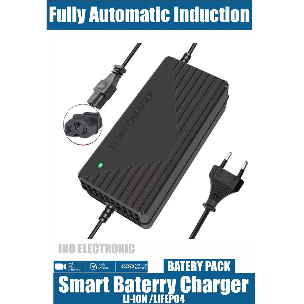 Charger Baterai LiFePO4 48V 58,4V 3A / 5A untuk Sepeda & Motor Listrik 2