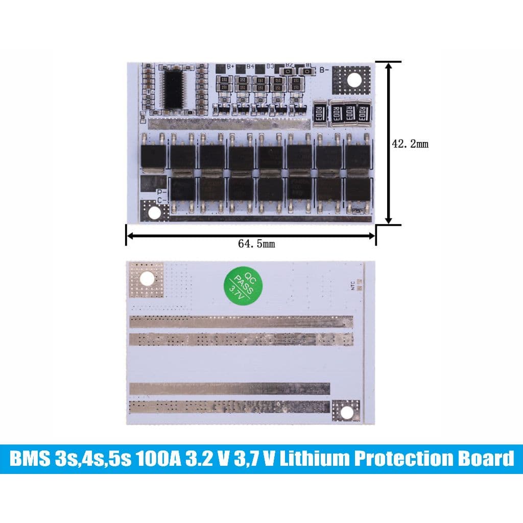 BMS 3S 4S 5S 100A LiFePO4 3,2V Balance Battery Protection Board 2