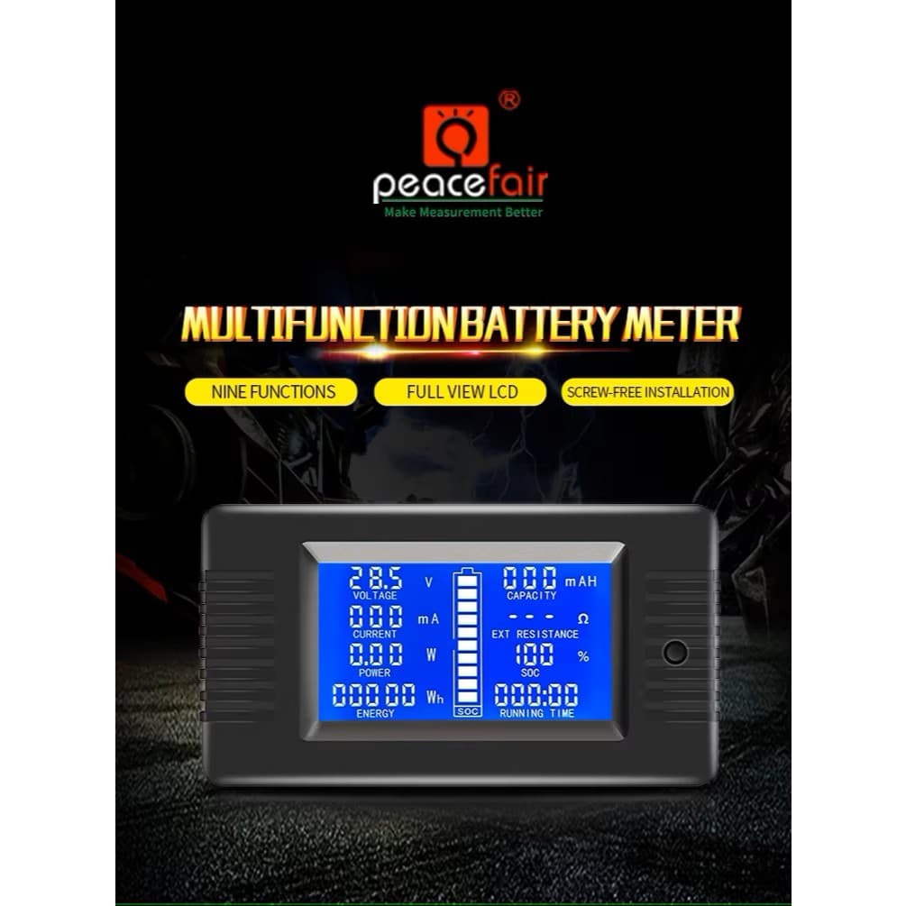 PZEM-015 Battery Tester DC 0-200V Volt Ampere Watt Meter + Shunt 50A-300A 8