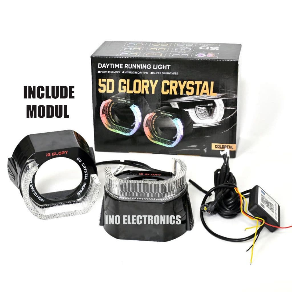 Shroud 5D RGB Crystal i6-L3.0 DRL + Sein 3 Inch Kontrol Aplikasi 8