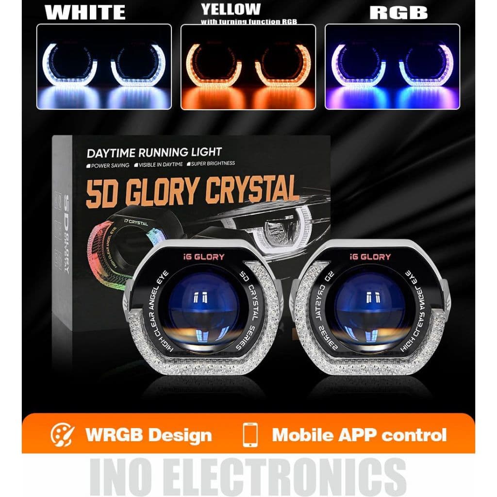 Shroud 5D RGB Crystal i6-L3.0 DRL + Sein 3 Inch Kontrol Aplikasi 4
