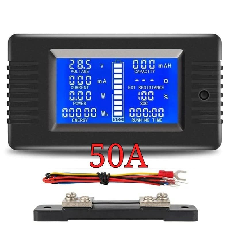 PZEM-015 Battery Tester DC 0-200V Volt Ampere Watt Meter + Shunt 50A-300A