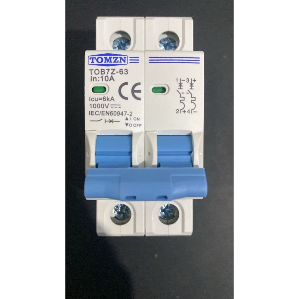 MCB DC TOMZN TOB1Z-63 2P 440V 6kA Kurva C Circuit Breaker (3A-63A) 13