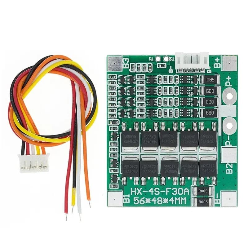 BMS 4S 30A 12V untuk Baterai LiFePO4 & Li-ion (Proteksi + Balancing)