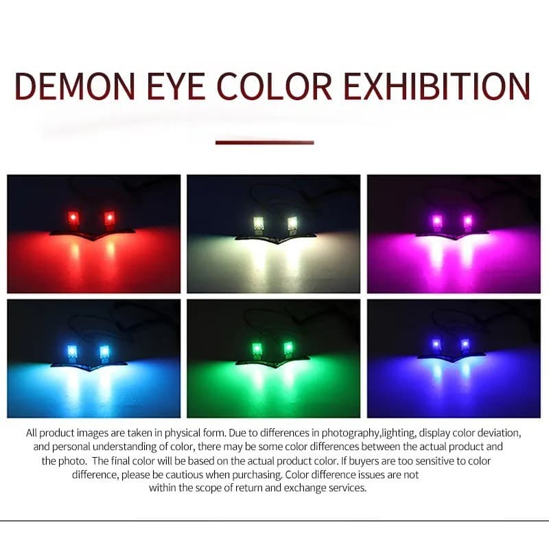 Demon Eyes RGB 12 LED Kontrol App untuk BiLED Projector DC 9-36V Universal 4