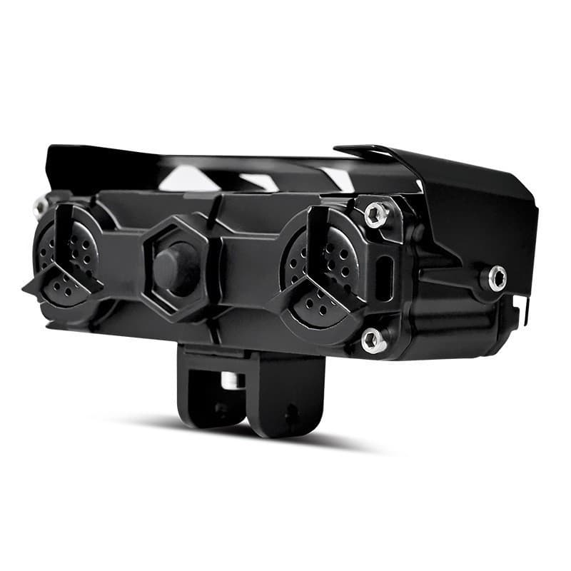 Lampu Tembak SQL 4 Mata LED 45W 12-80V Dual Color + Devil Eyes Strobo 8