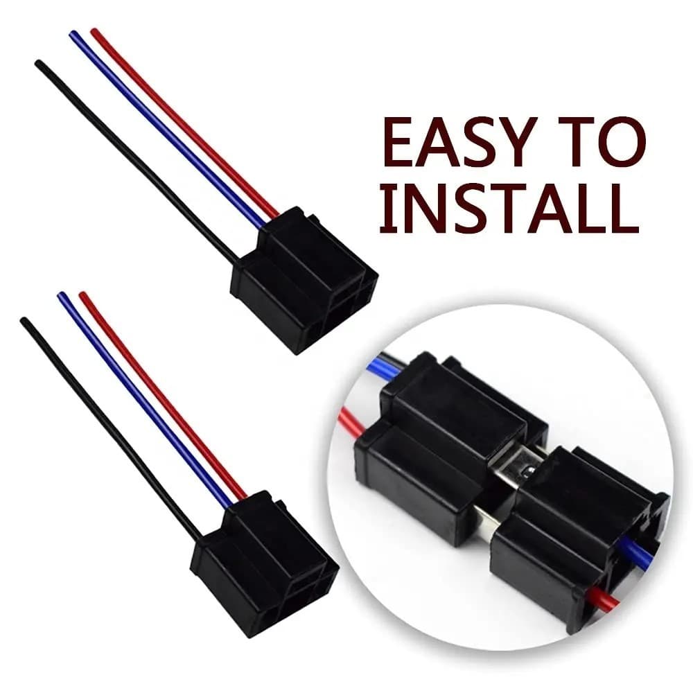 Soket Kabel Lampu H4 Mobil Female / Male / Sepasang Kabel Tembaga 3