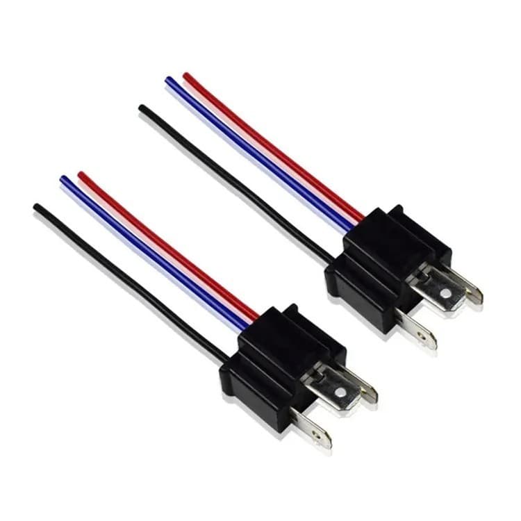 Soket Kabel Lampu H4 Mobil Female / Male / Sepasang Kabel Tembaga 4