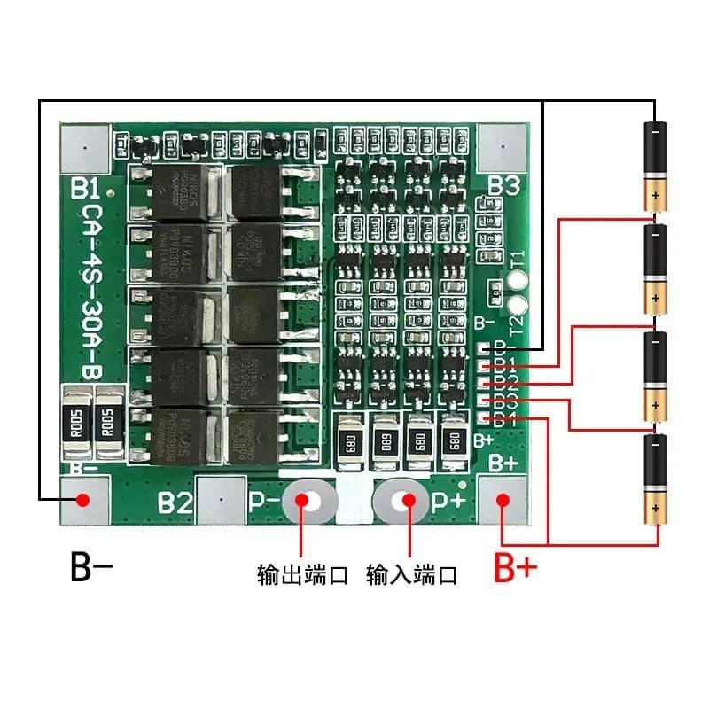 BMS 3S 4S 30A 40A 60A 100A Balance untuk Baterai 18650 Li-ion & LiFePO4 4