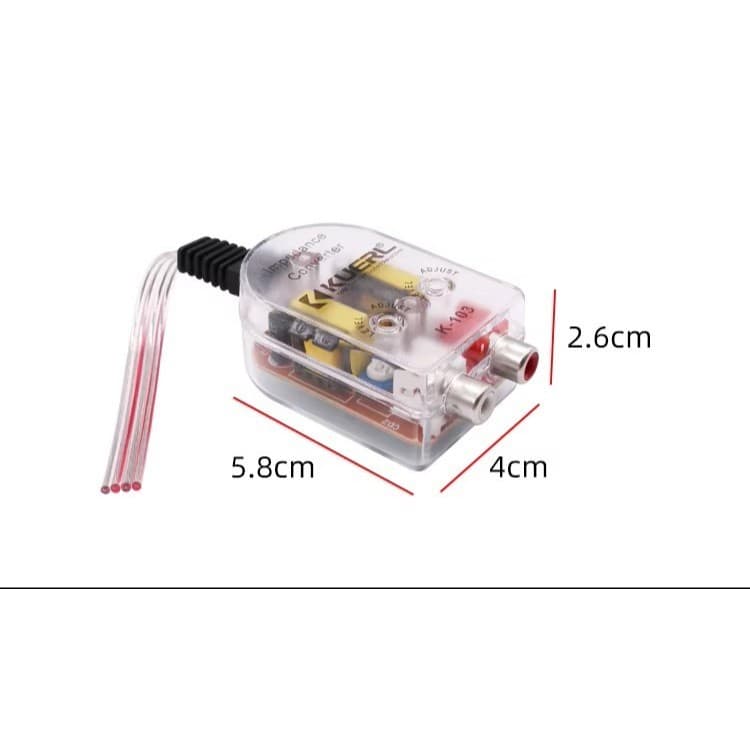 Konverter High to Low RCA KUERL K-103 Audio Mobil (Trafo / Resistor) 9