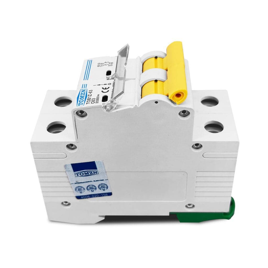 MCB DC TOMZN TOB1Z-63 2P 600V 6kA untuk PLTS (3A-63A)