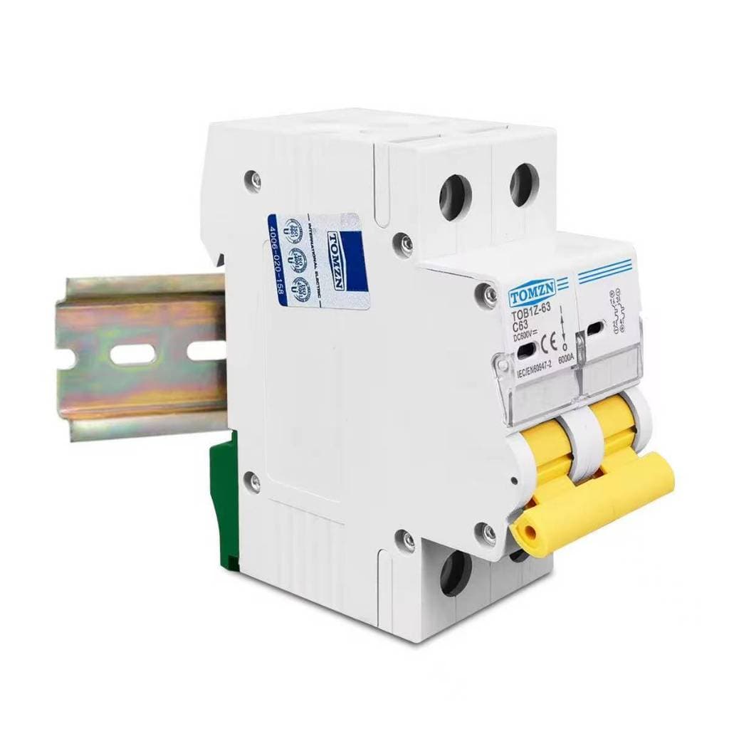 MCB DC TOMZN TOB1Z-63 2P 600V 6kA untuk PLTS (3A-63A) 9