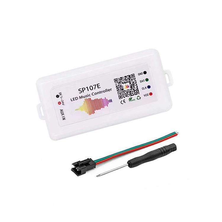 SP107E Controller LED Pixel Musik Bluetooth untuk WS2812B WS2811 DC 5-24V 3
