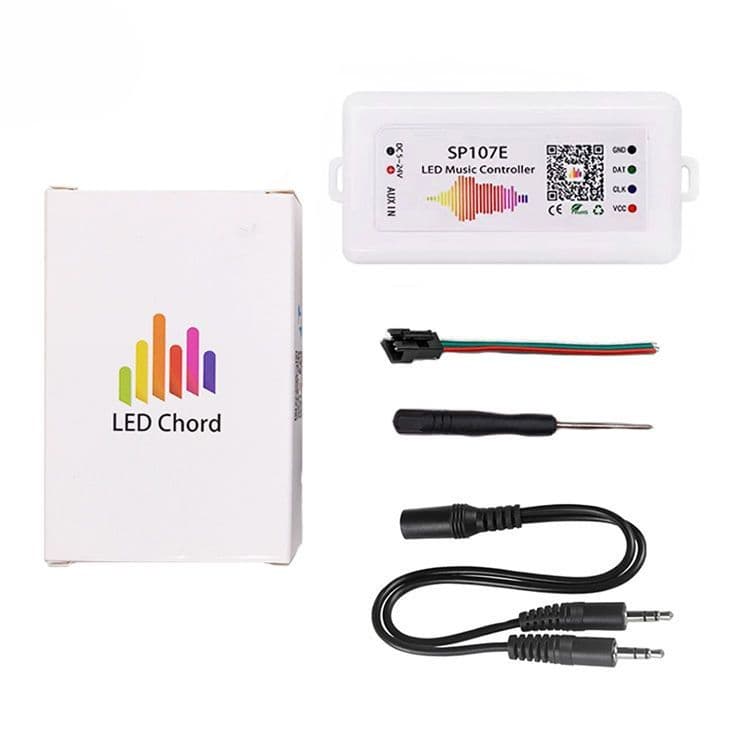 SP107E Controller LED Pixel Musik Bluetooth untuk WS2812B WS2811 DC 5-24V 2