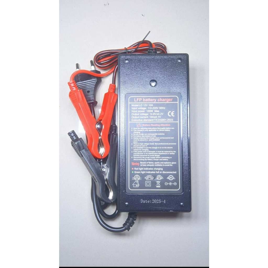 Charger Baterai LiFePO4 12V 14,6V 5A / 10A dengan Kipas & Auto Cut Off 2