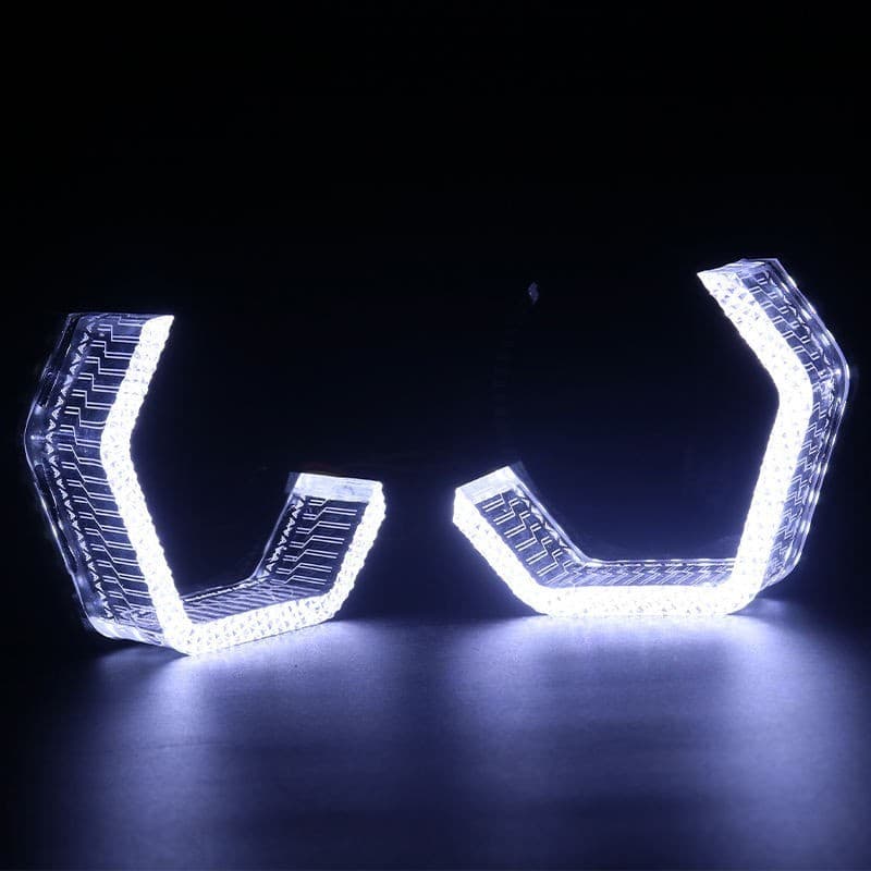 Shroud Akrilik 5D Glory Crystal Polosan Putih 2,5 & 3 Inch untuk BiLED 8