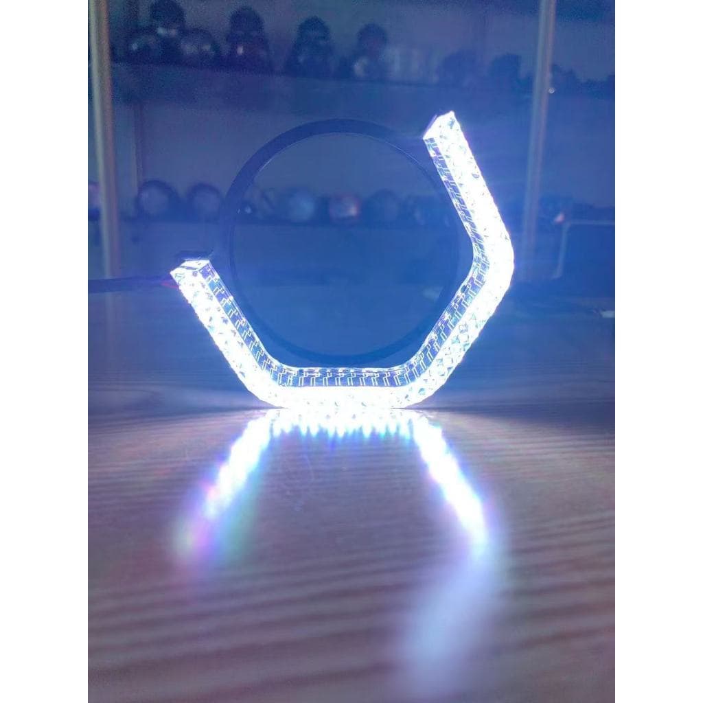 Shroud Akrilik 5D Glory Crystal Polosan Putih 2,5 & 3 Inch untuk BiLED 5