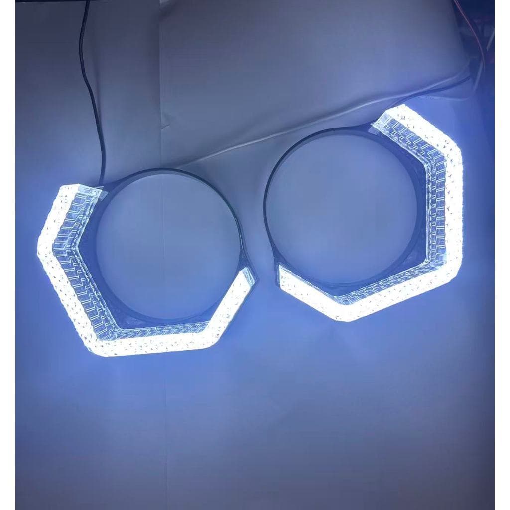 Shroud Akrilik 5D Glory Crystal Polosan Putih 2,5 & 3 Inch untuk BiLED 6