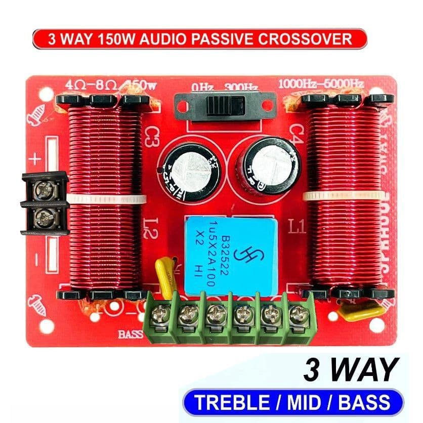 Crossover Pasif 3 Way 150W Treble Middle Bass Kapasitor EPCOS Original 6
