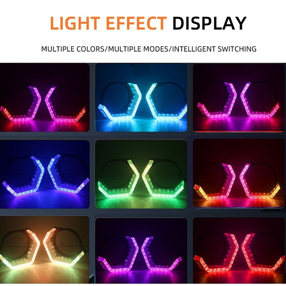 Shroud Hexagonal 5D RGB Akrilik Angel Eyes Bluetooth App 2,5 & 3 Inch 4