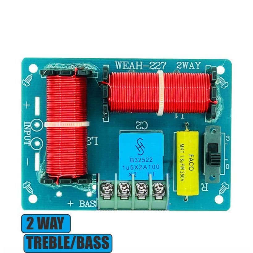 Crossover Pasif 2 Way WEAH-227 Bass Treble 4-8 Ohm 150-200W Original 5