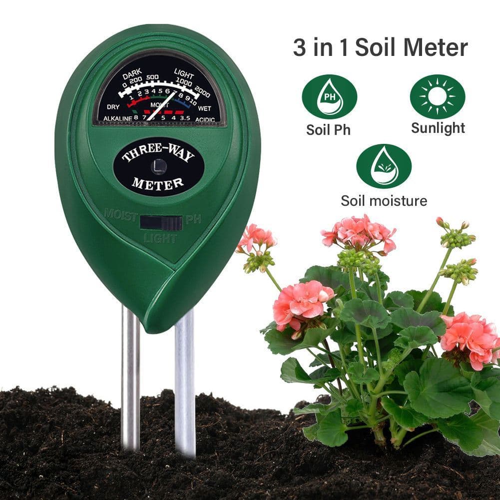 Soil Meter 3 in 1 Alat Ukur pH Tanah, Kelembapan & Cahaya untuk Tanaman 2
