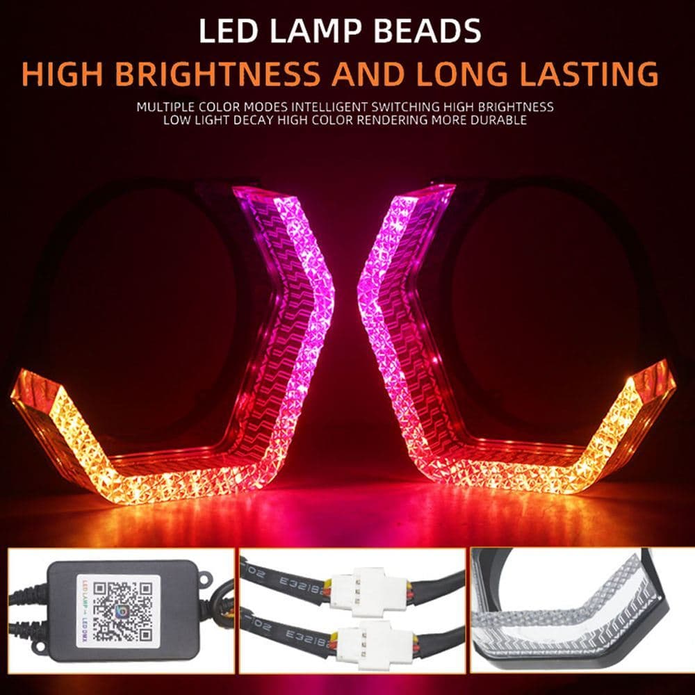 Shroud Hexagonal 5D RGB Akrilik Angel Eyes Bluetooth App 2,5 & 3 Inch 3