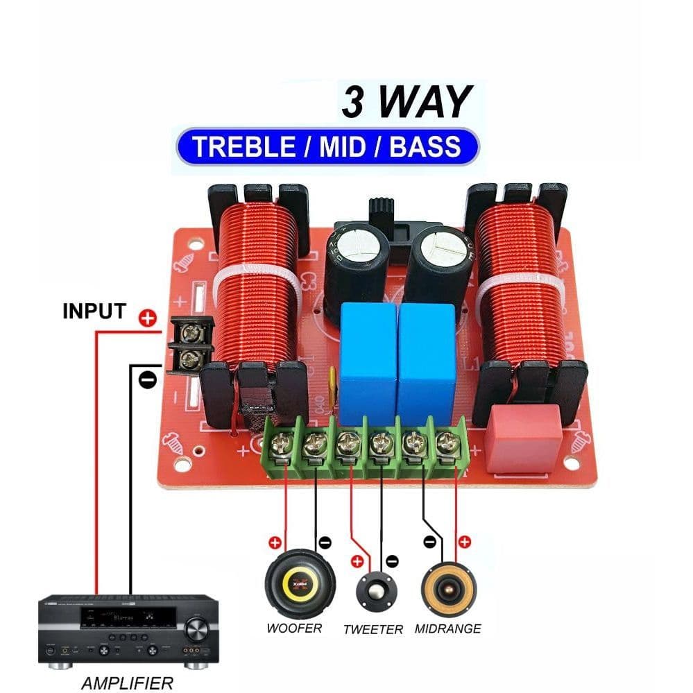 Crossover Pasif 3 Way 150W Treble Middle Bass Kapasitor EPCOS Original 4